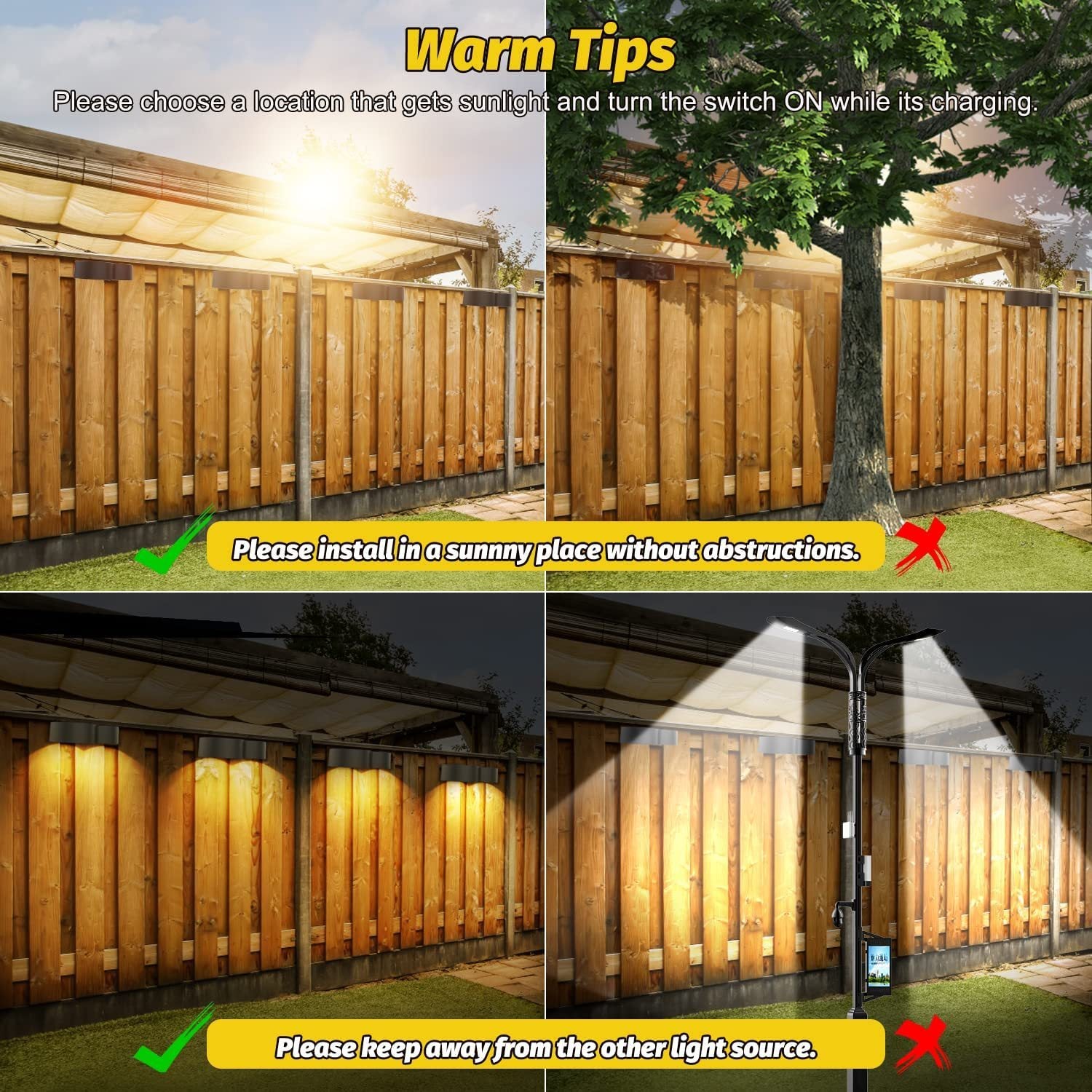 quntis-led-solar-lights-zaunleuchte-rgbcw-2er-pack-ip65 image 4