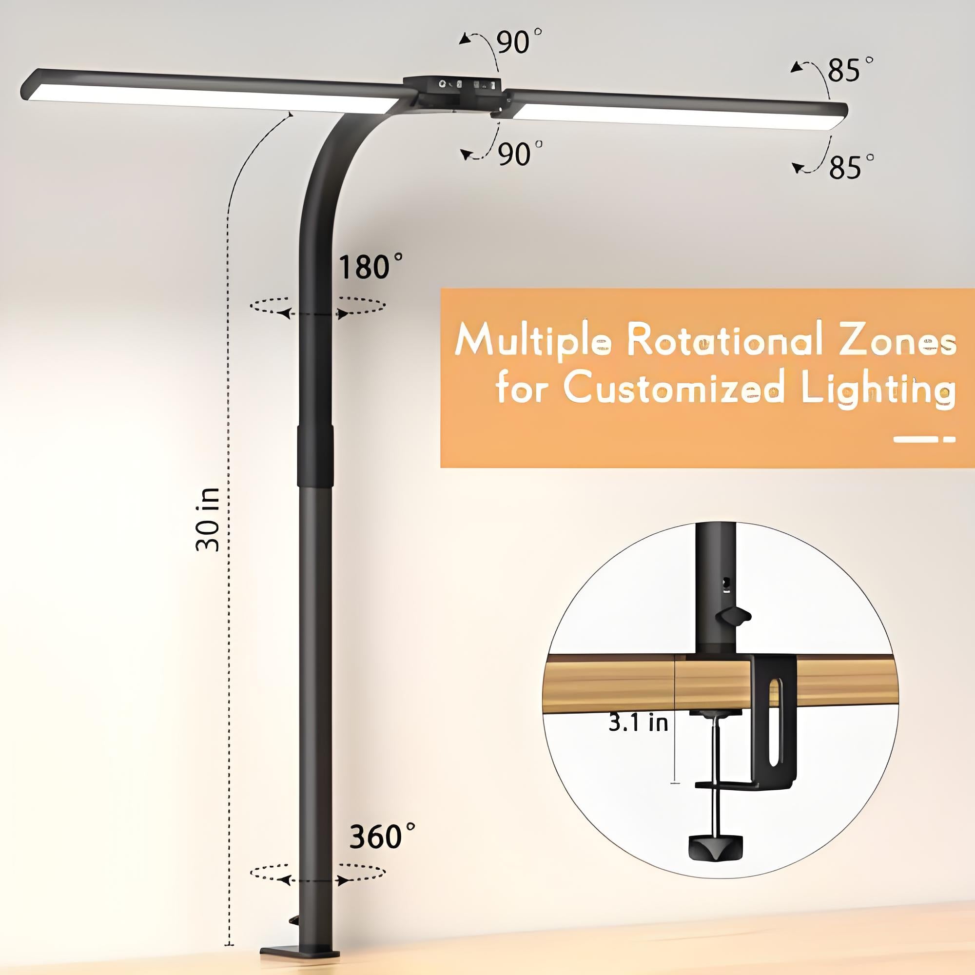 quntis-studio-schreibtischlampe-grau-78-cm-doppelkopf-klemme image 4