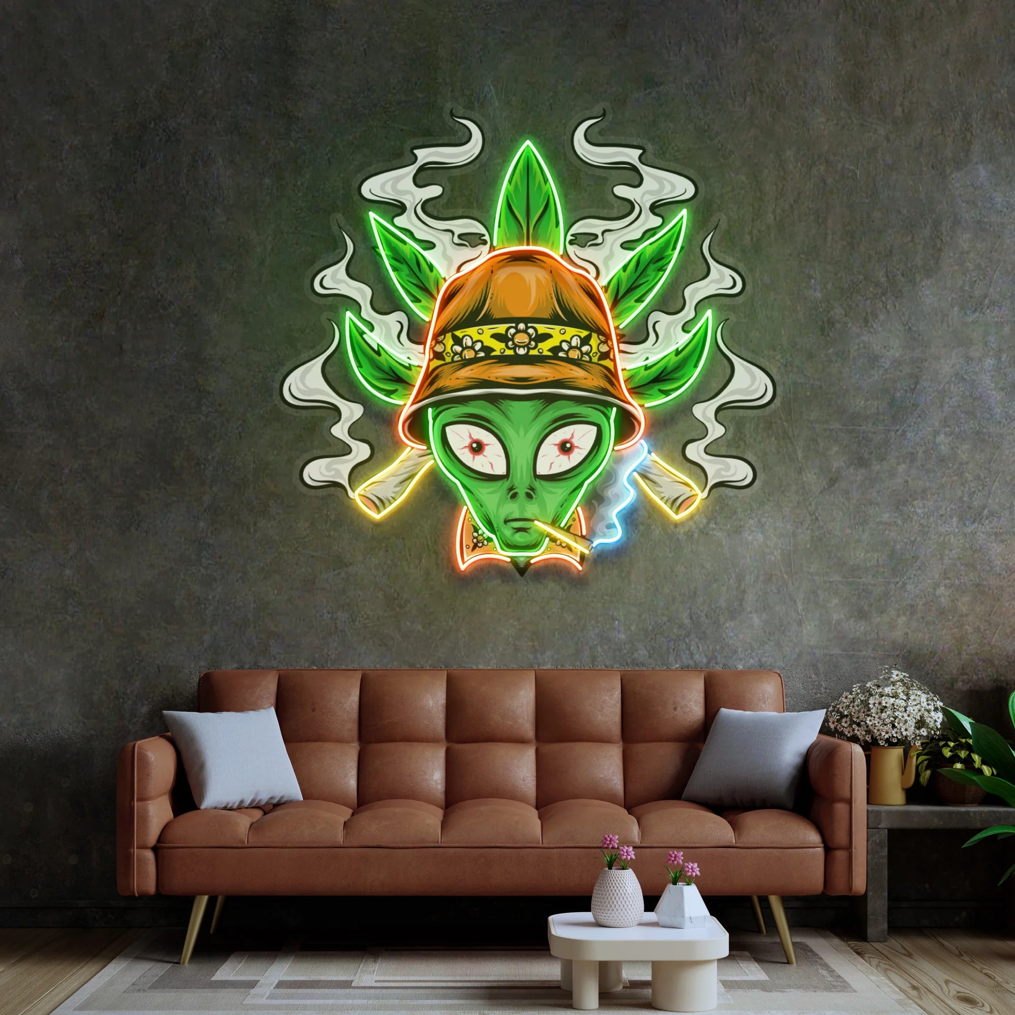quntis-neon-signs-smoking-alien-neon-schild-16-zoll-gr-n image 5