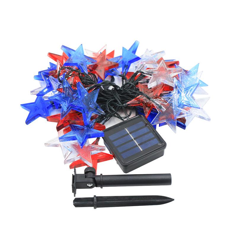 quntis-xmas-lights-stern-lichterkette-12-meter-solar-mehrfarbig image 4