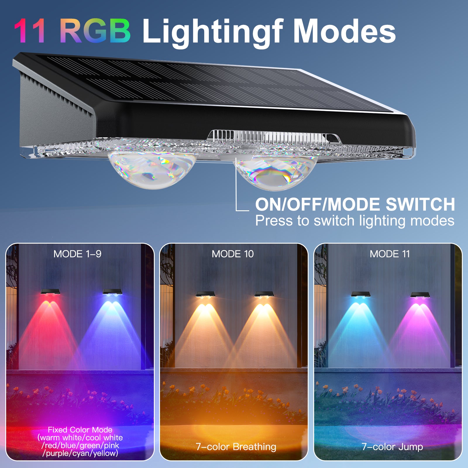 quntis-led-solar-lights-rgbcw-zaunlicht-4er-pack-warmwei image 2