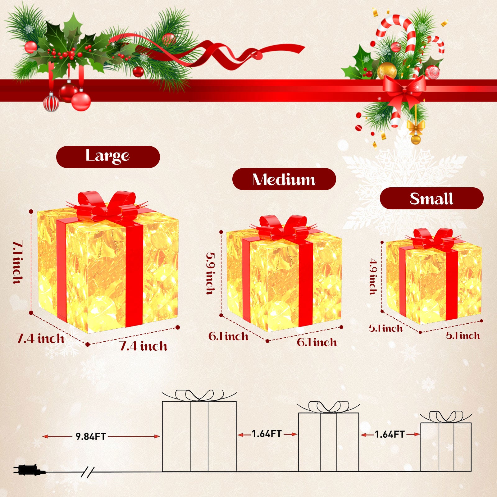 quntis-xmas-lights-geschenkboxen-3er-set-60-led-warmwei image 3