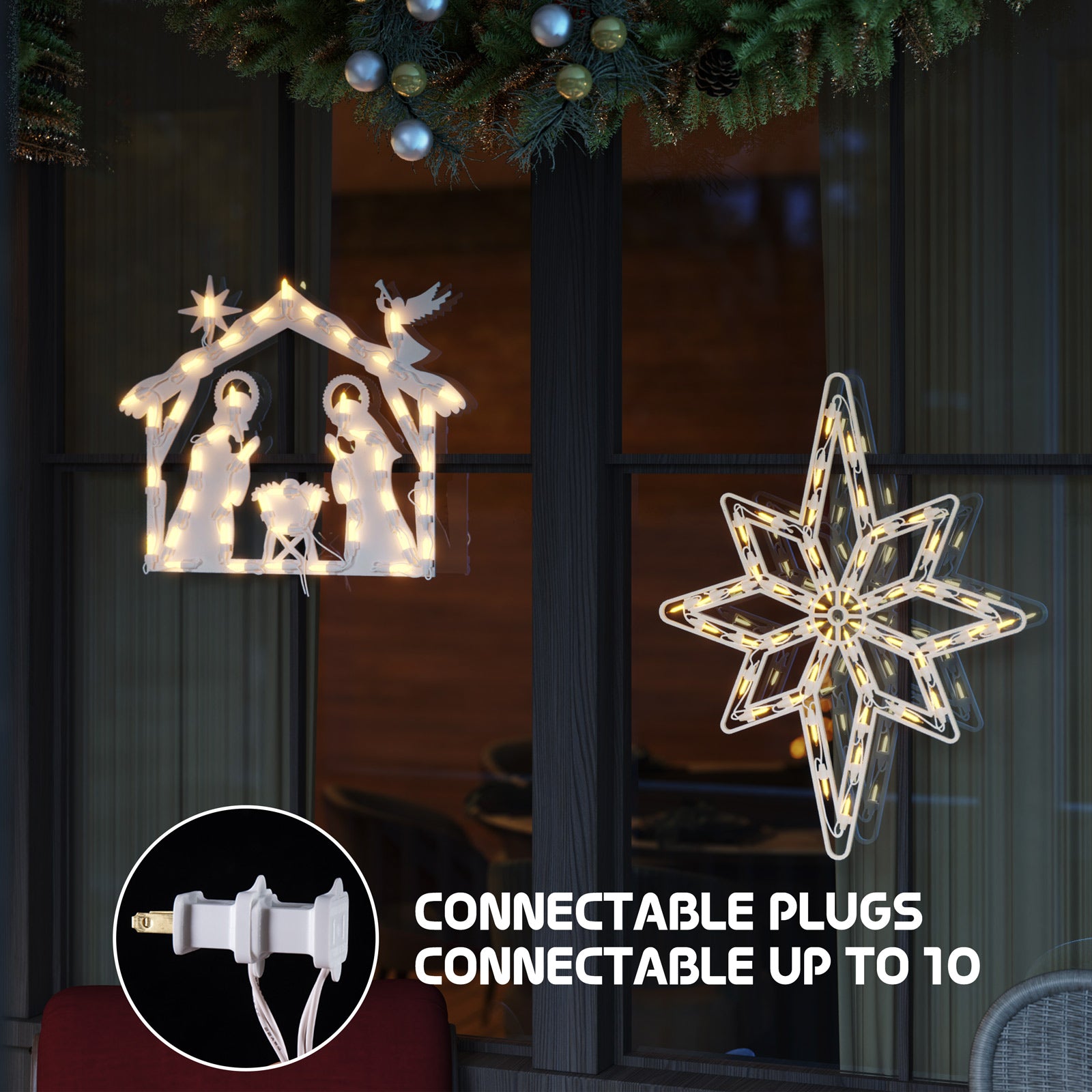 quntis-xmas-lights-fensterlichter-krippe-stern-warmwei-2er-set image 4