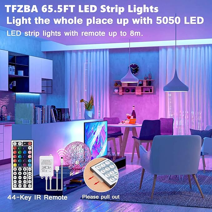 quntis-gaming-rgb-lights-led-strip-5-meter-mit-fernbedienung image 2