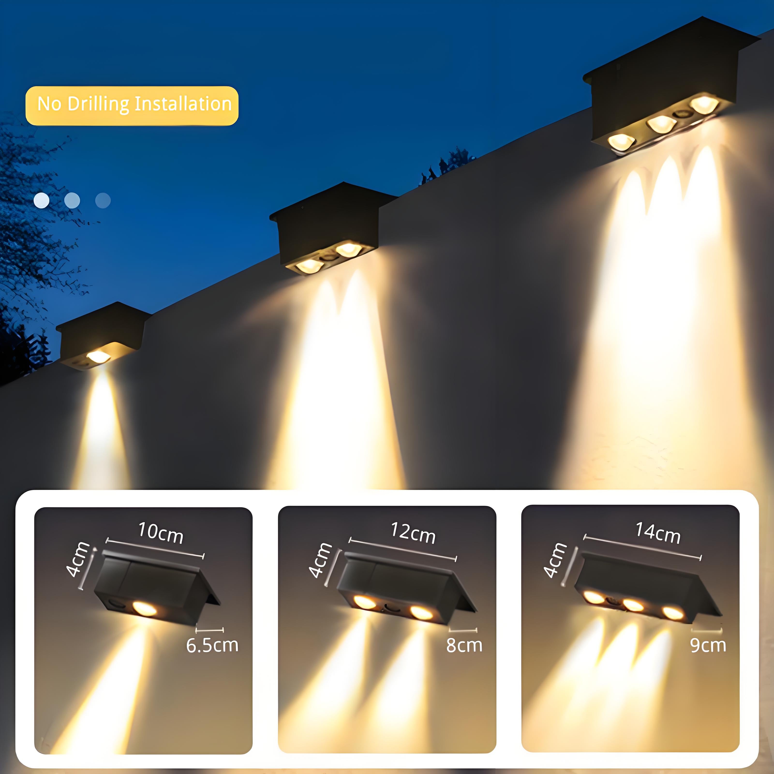 quntis-led-solar-lights-zaunlicht-warmwei-4er-set-ip65 image 5