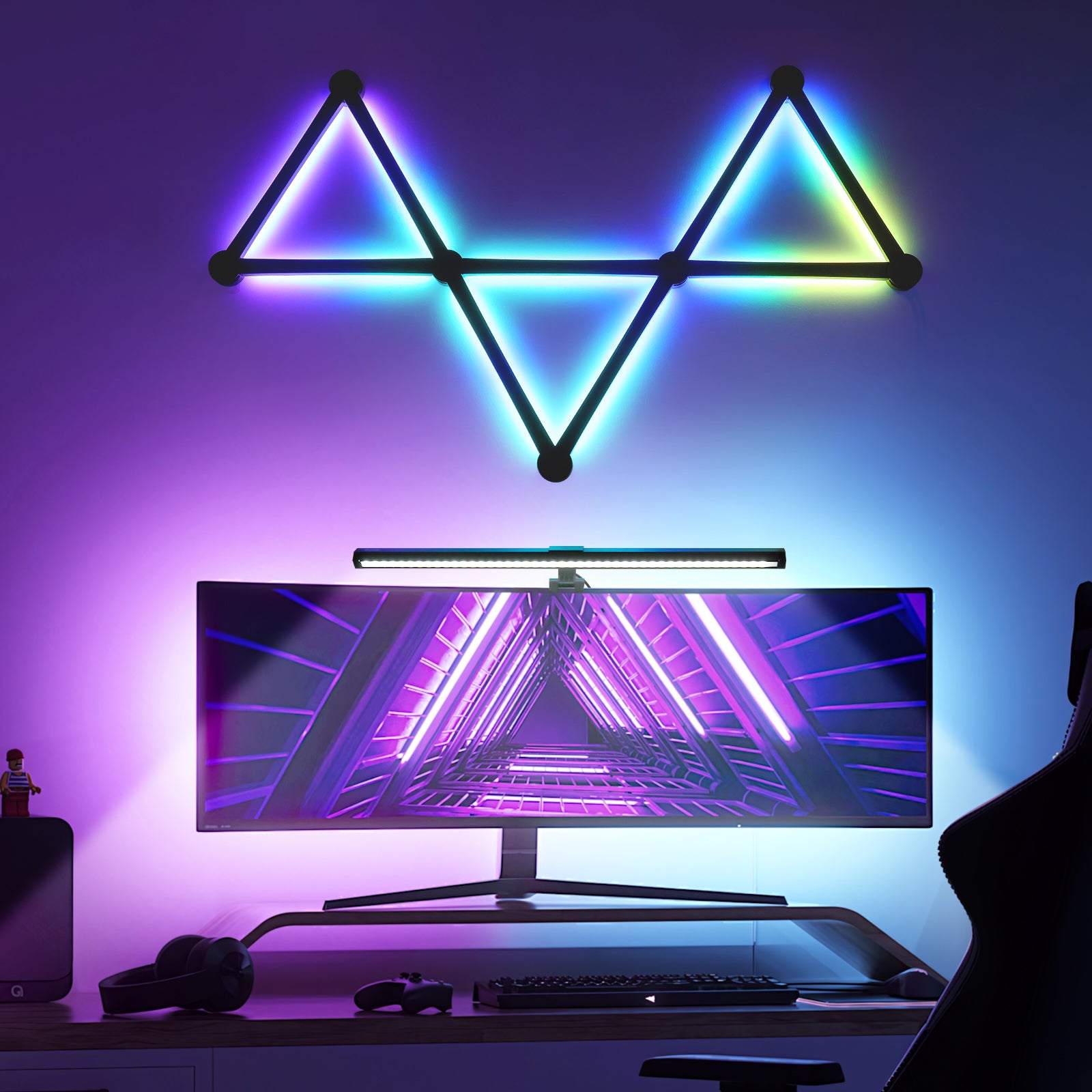 quntis-gaming-rgb-lights-bundle-9-glide-bars-desk-lamp image 5
