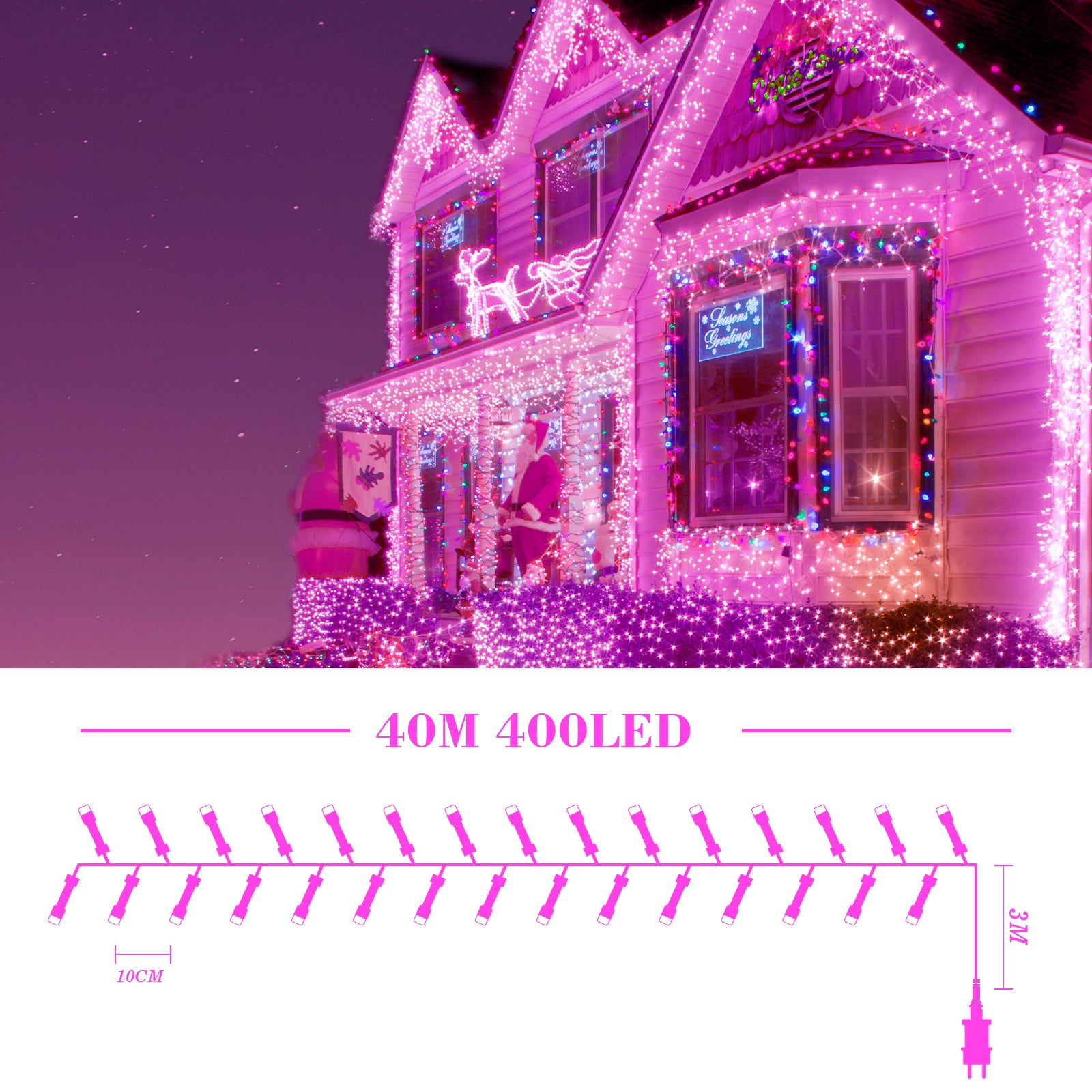quntis-xmas-lights-lichterkette-40m-400-led-rosa-wei image 2