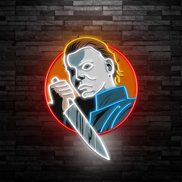 quntis-halloween-lights-michael-myers-neon-schild-20-zoll-rot image 1