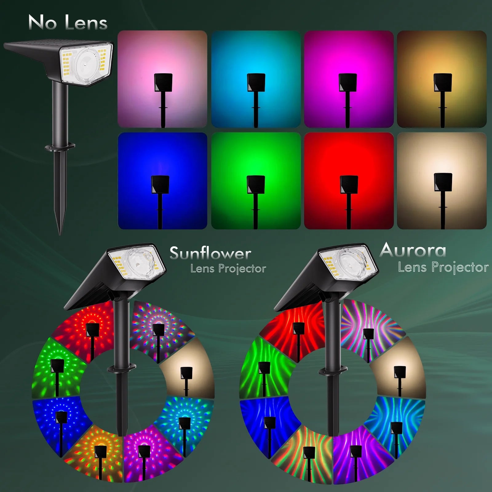 quntis-led-solar-lights-rgb-solarstrahler-garten-ip65-bunt image 5