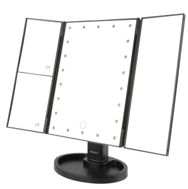 vivitar-tri-fold-led-schminkspiegel-72-leds-15x image 1