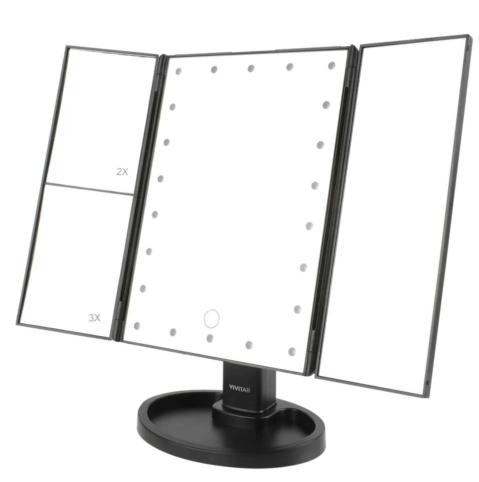 vivitar-tri-fold-led-schminkspiegel-72-leds-15x image 1