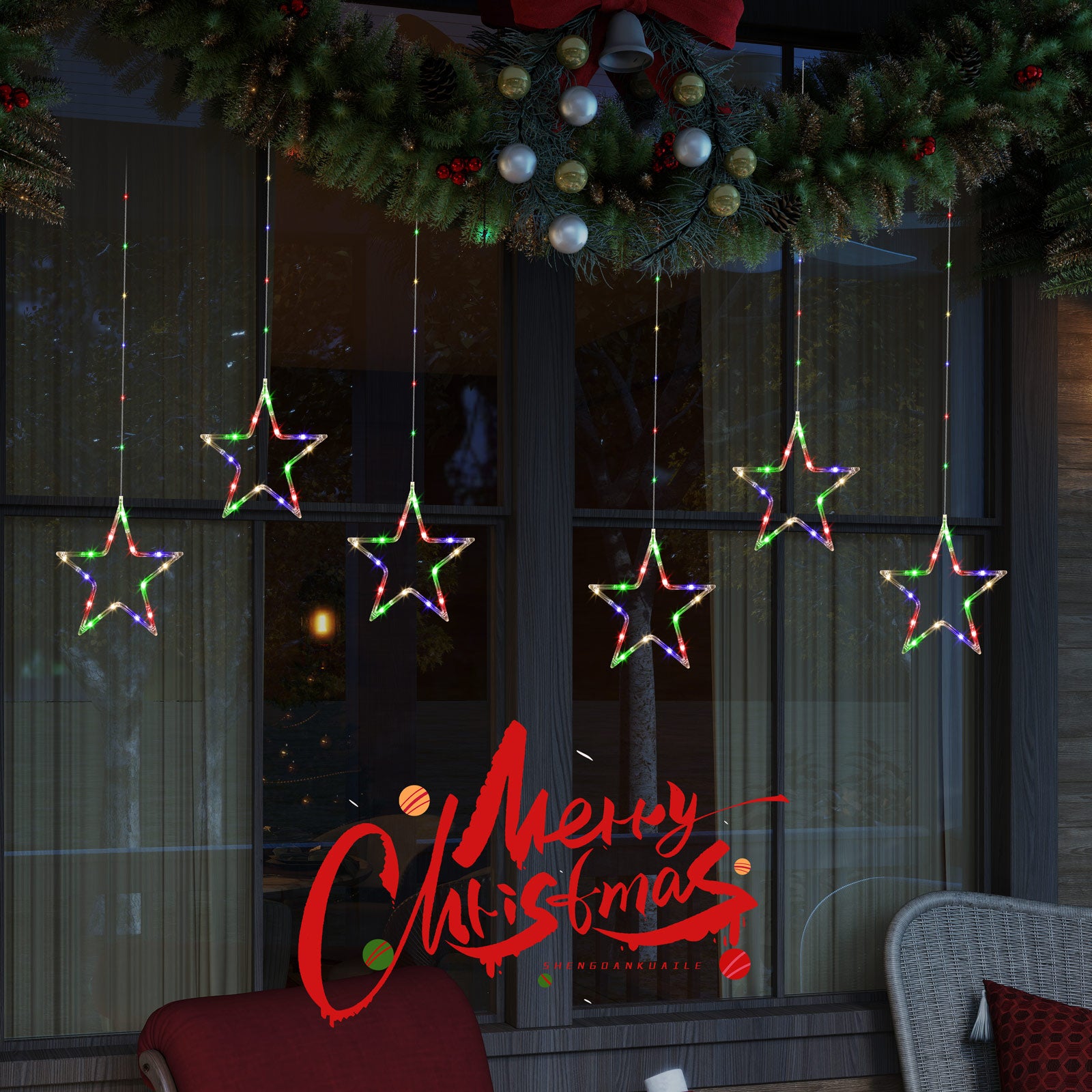 quntis-xmas-lights-stern-lichterkette-3-sterne-45-led-batterie image 3