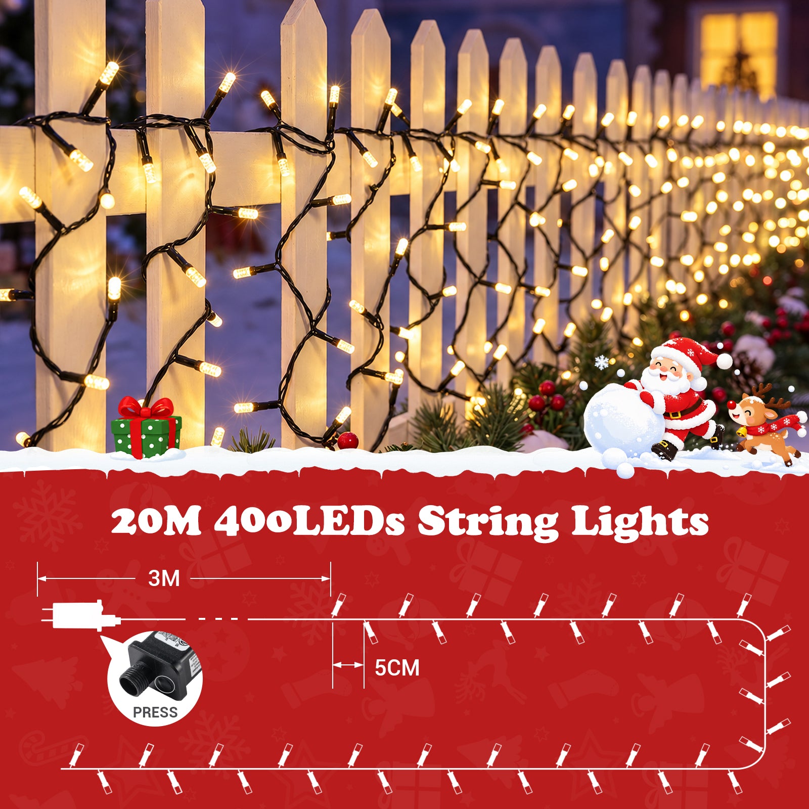 quntis-xmas-lights-lichterkette-20m-400-led-warmwei-8-modi image 2