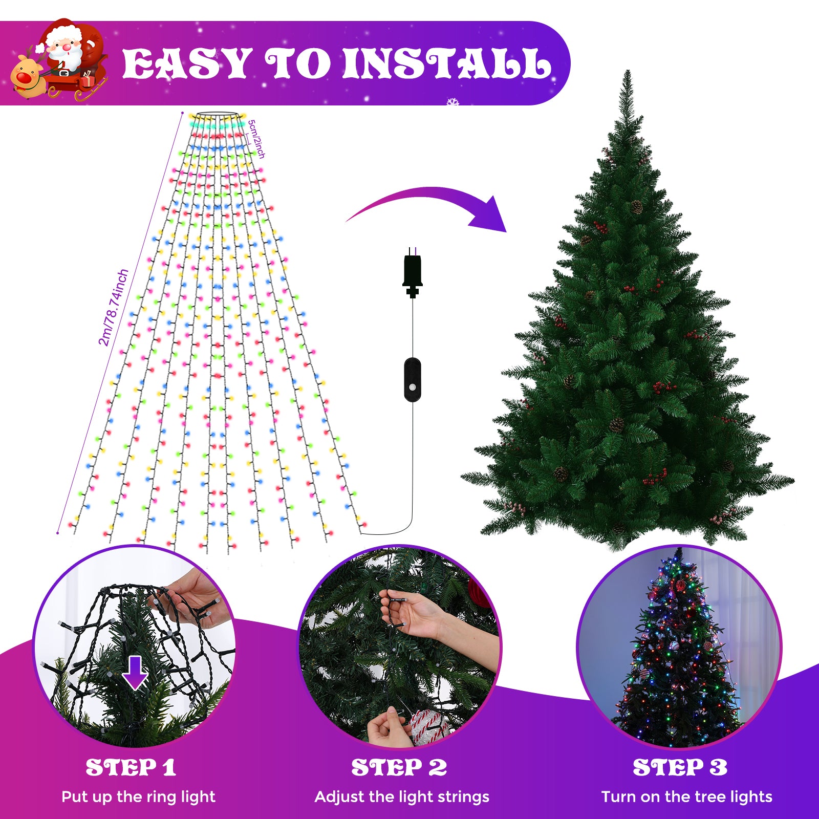 quntis-xmas-lights-400-led-lichterkette-smart-bunt-app image 3