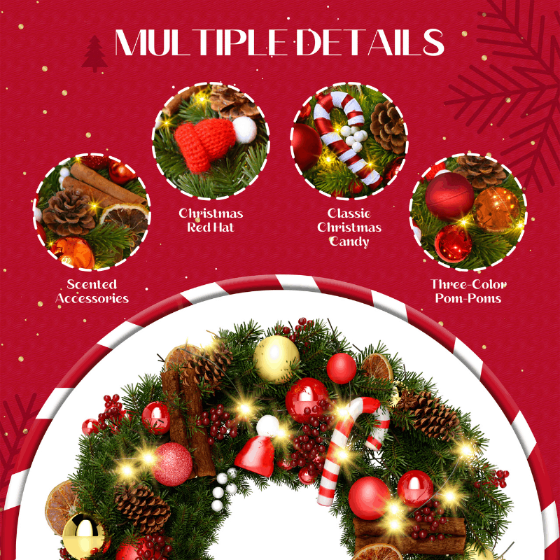 quntis-xmas-lights-weihnachtskranz-40cm-led-warmwei-batterie image 6