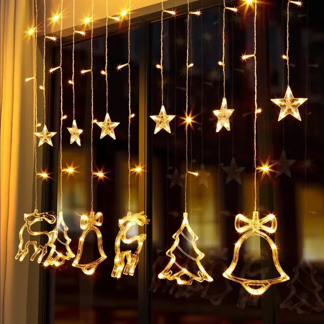 quntis-xmas-lights-138-led-lichtervorhang-warmwei-7-5ft image 1