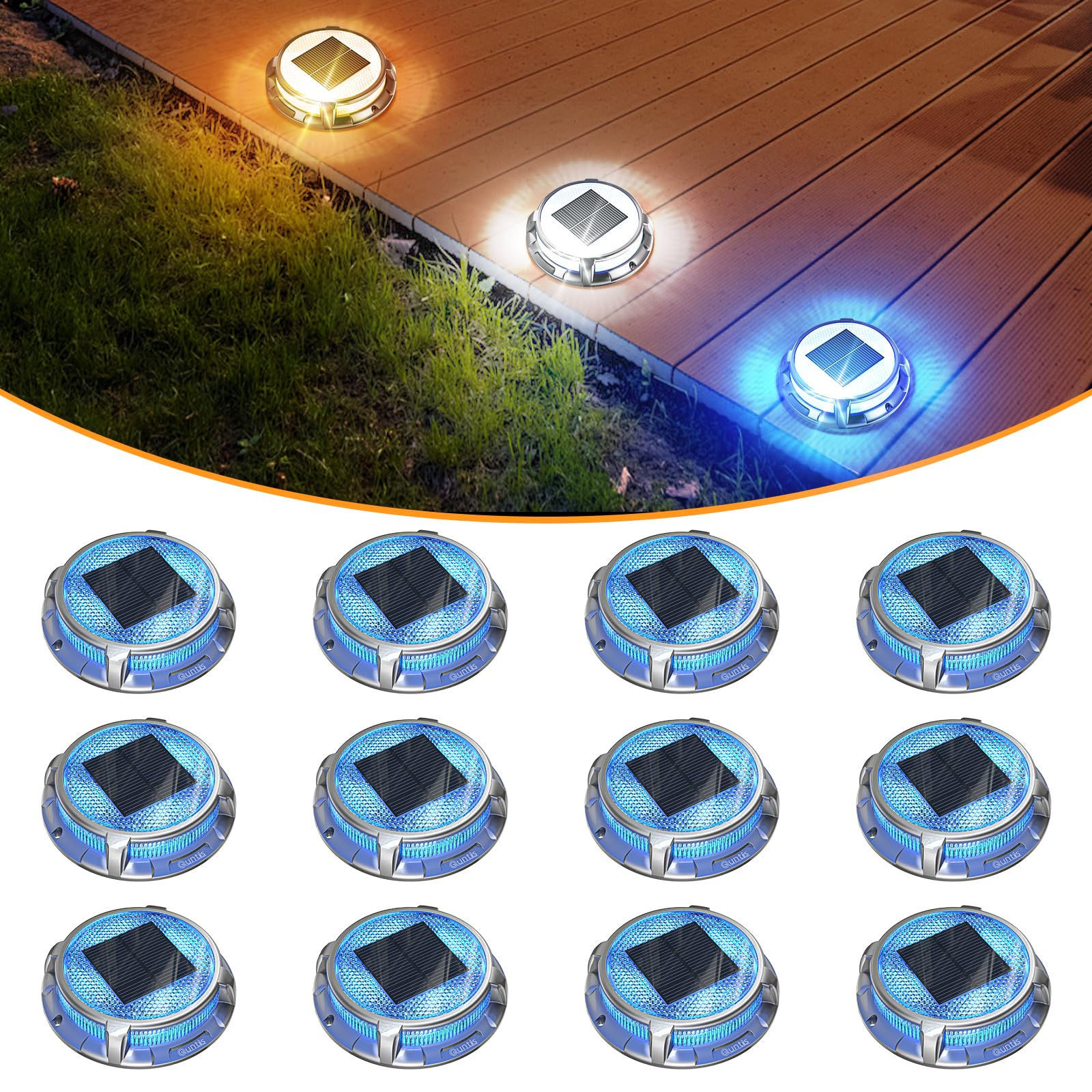 quntis-led-solar-lights-bodenlicht-bunt-4er-pack-ip68 image 3
