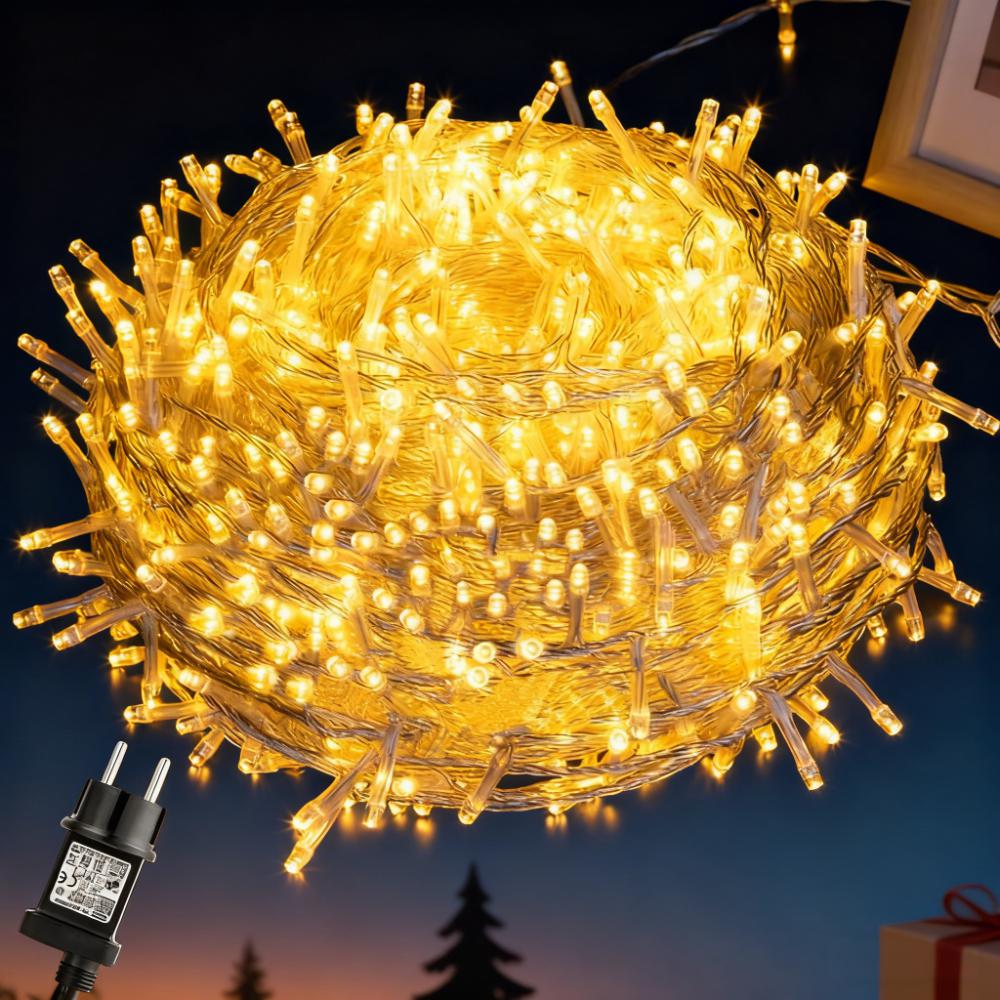 quntis-xmas-lights-100m-500-led-lichterkette-warmwei-wasserdicht image 2