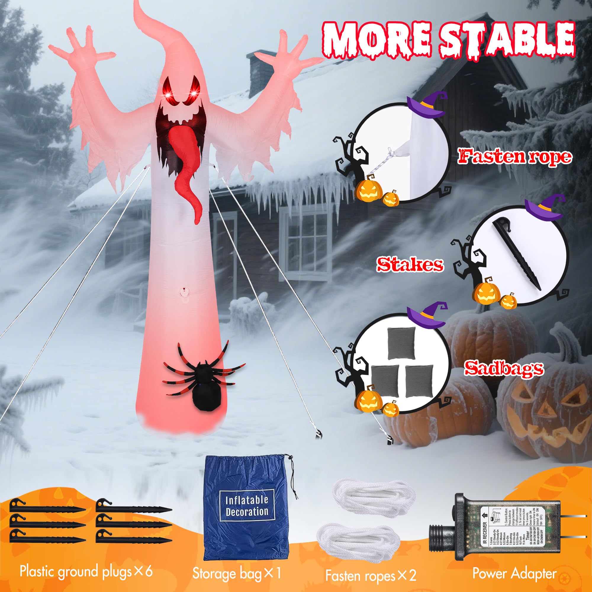 quntis-halloween-lights-aufblasbarer-geist-12ft-mit-spinne-led image 3