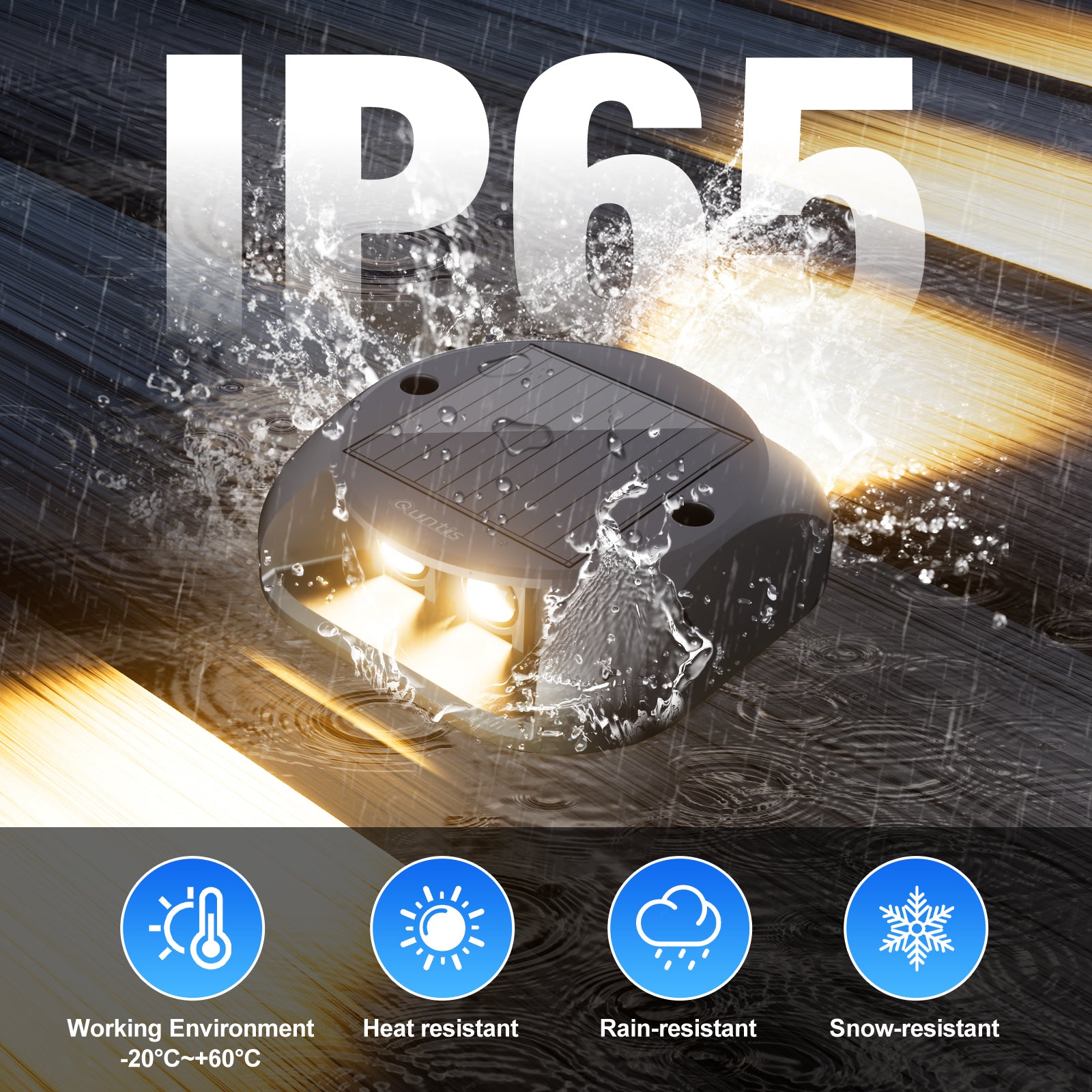 quntis-led-solar-deck-lights-warmwei-4er-pack-ip65 image 2