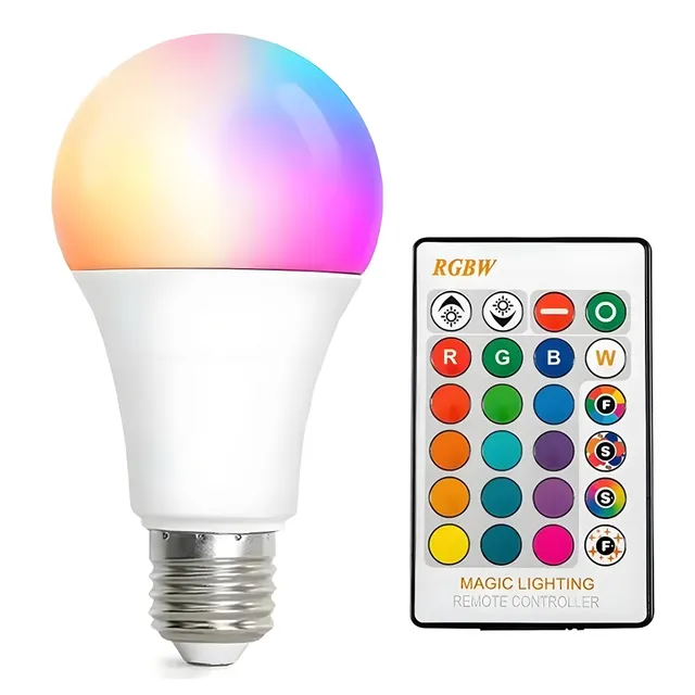 quntis-table-lamps-rgb-birne-e27-10w-16-farben-fernbedienung image 1