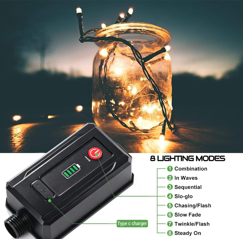 quntis-xmas-lichterkette-batterie-300-leds-40m-warmwei-timer image 3