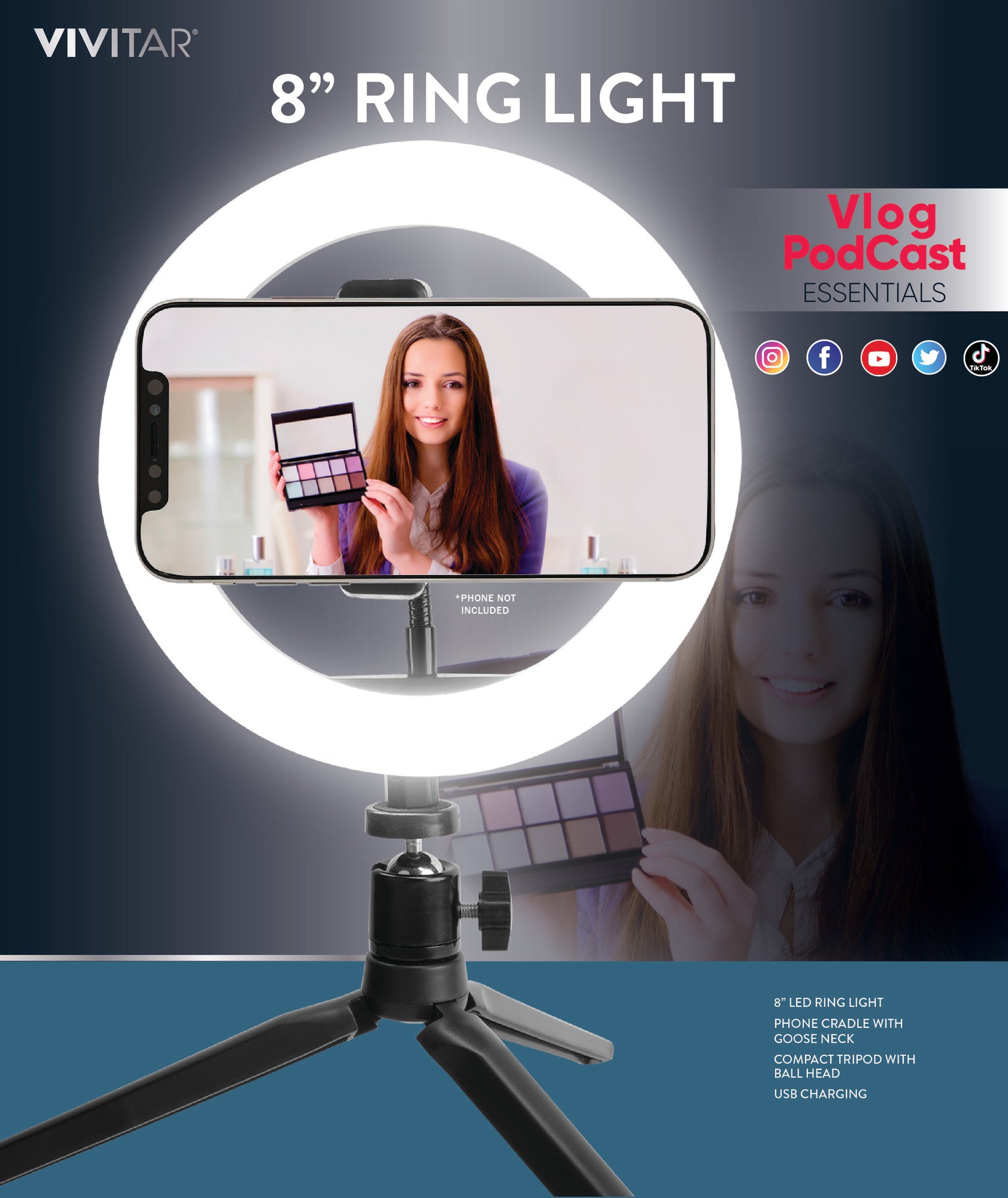 vivitar-8-ring-light-ringleuchte-8-zoll-f-r-foto-video image 3