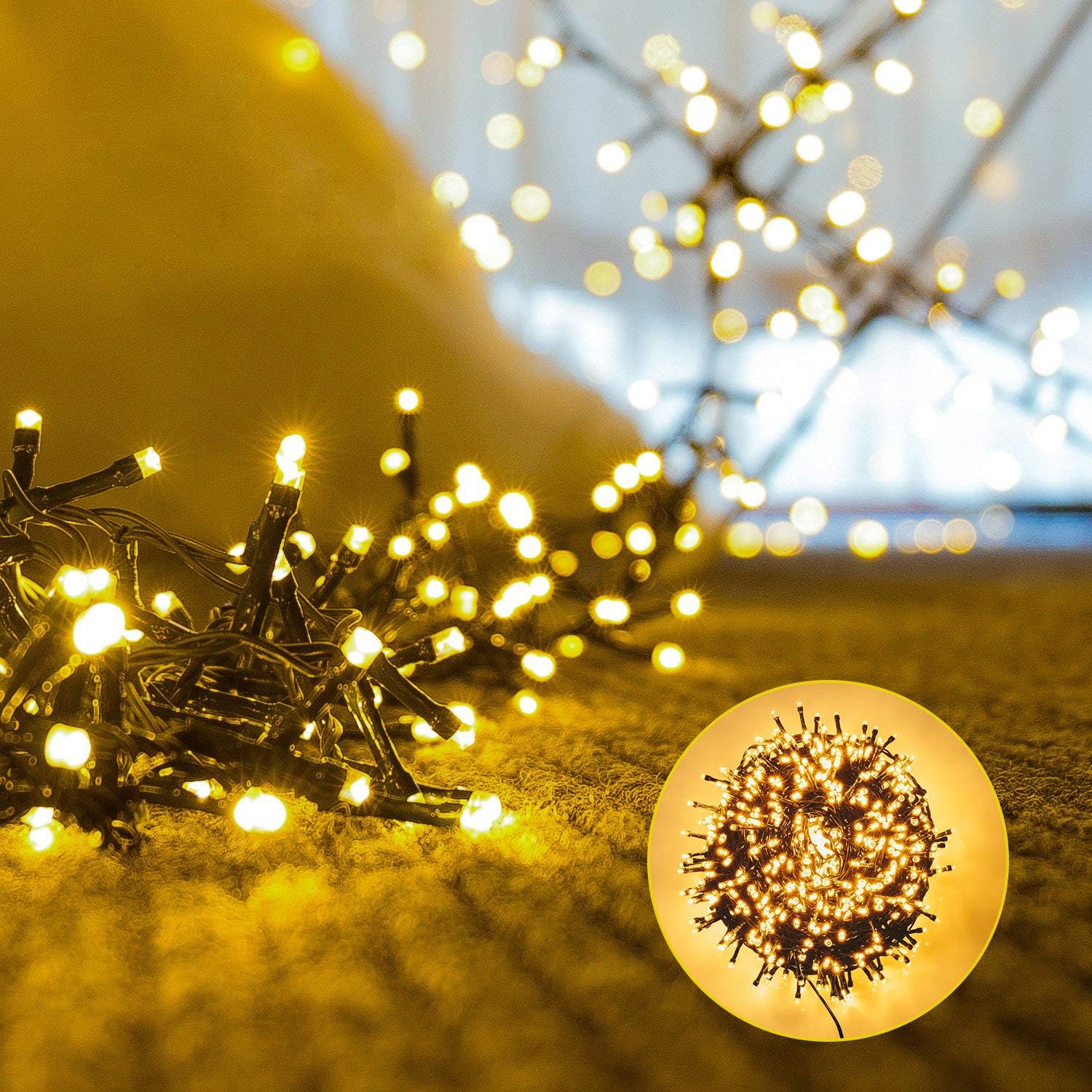 quntis-xmas-lichterkette-1000-leds-25m-warmwei-8-modi-ip44 image 2
