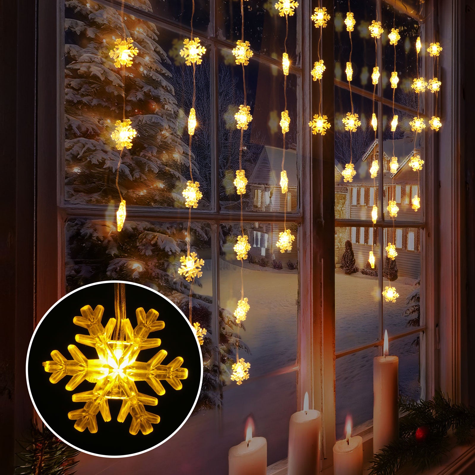 quntis-xmas-lights-schneeflocken-lichterkette-50-led-warmwei image 2