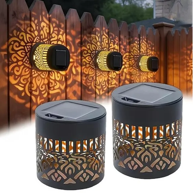 quntis-led-solar-lights-mandala-solarleuchte-warmwei-2er-set-ip65 image 1