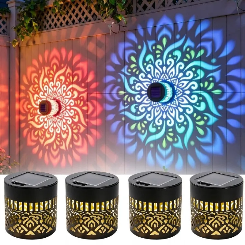 quntis-mandala-solar-zaunlichter-bunt-led-2er-set-ip65 image 1