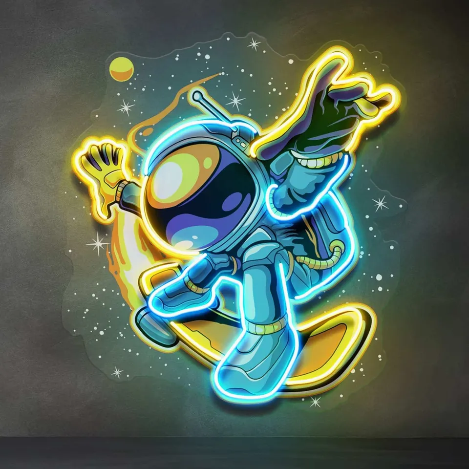 quntis-neon-signs-astronaut-neon-schild-40cm-bunt-kinderzimmer image 1