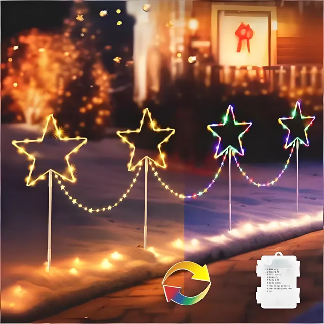quntis-xmas-lights-led-sterne-wegleuchten-2er-pack-farbwechsel image 1