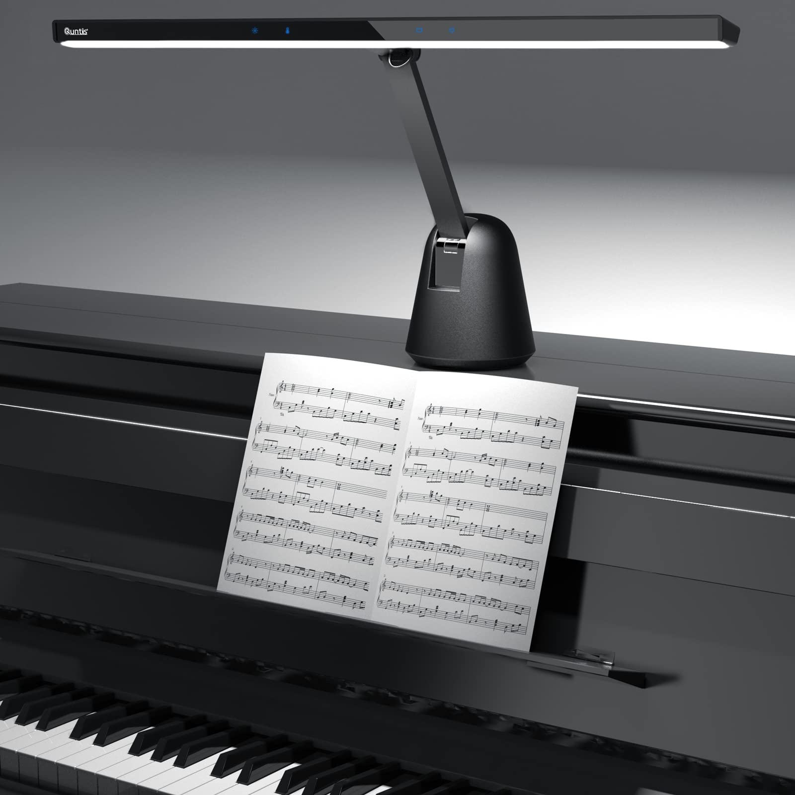 quntis-studio-klavierlampe-60-cm-schwarz-dimmbar image 1