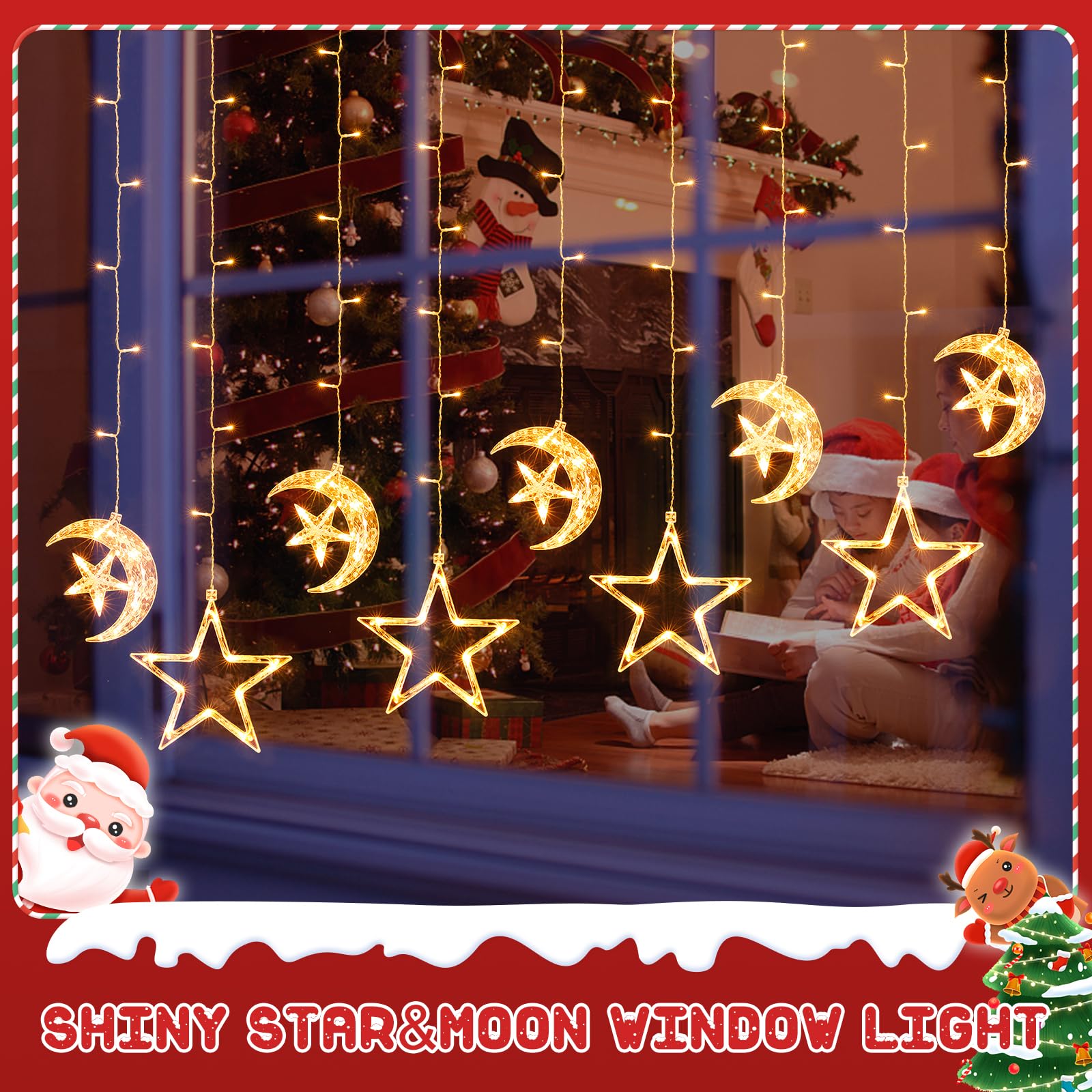 quntis-xmas-lights-stern-lichtervorhang-9er-warmwei-125-led image 5
