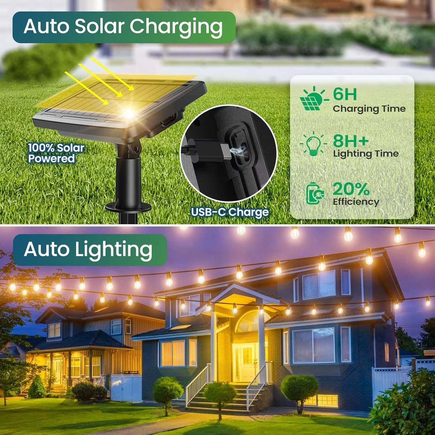 quntis-led-solar-lights-s14-lichterkette-warmwei-57ft-mit-fernbedienung image 2