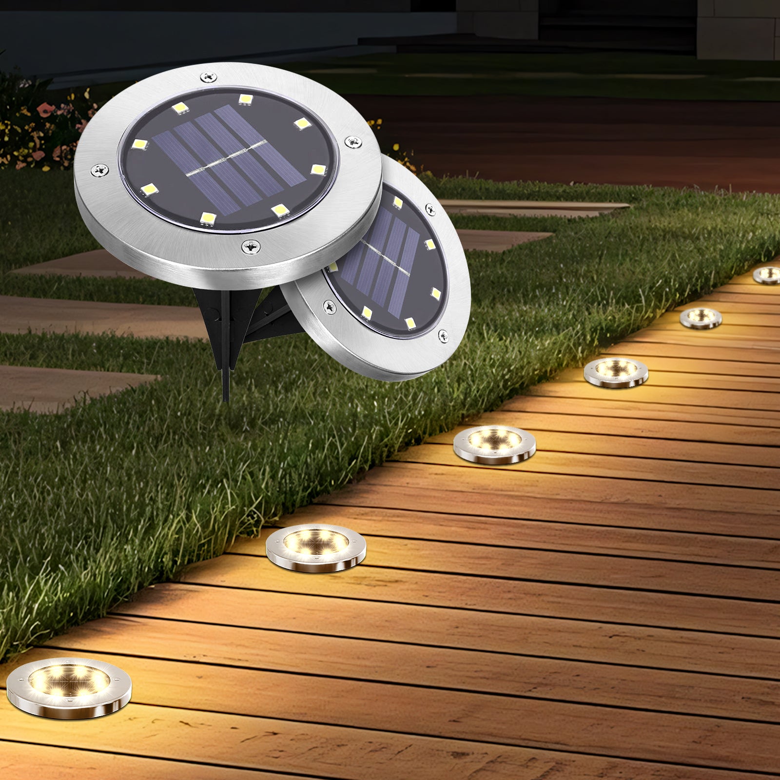 quntis-led-solar-lights-bodenleuchte-warmlicht-8er-pack-ip65 image 2