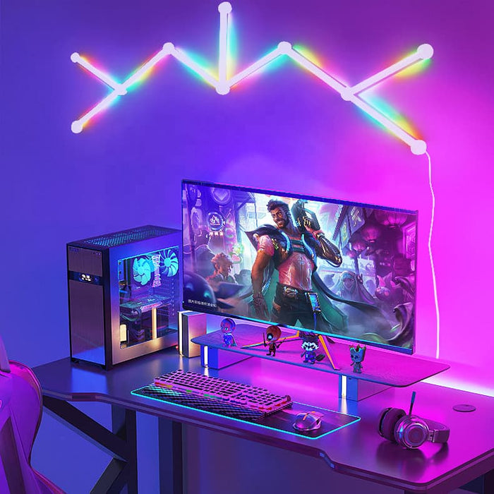 quntis-gaming-rgb-lights-glide-wandleuchte-6-lines-schwarz image 5
