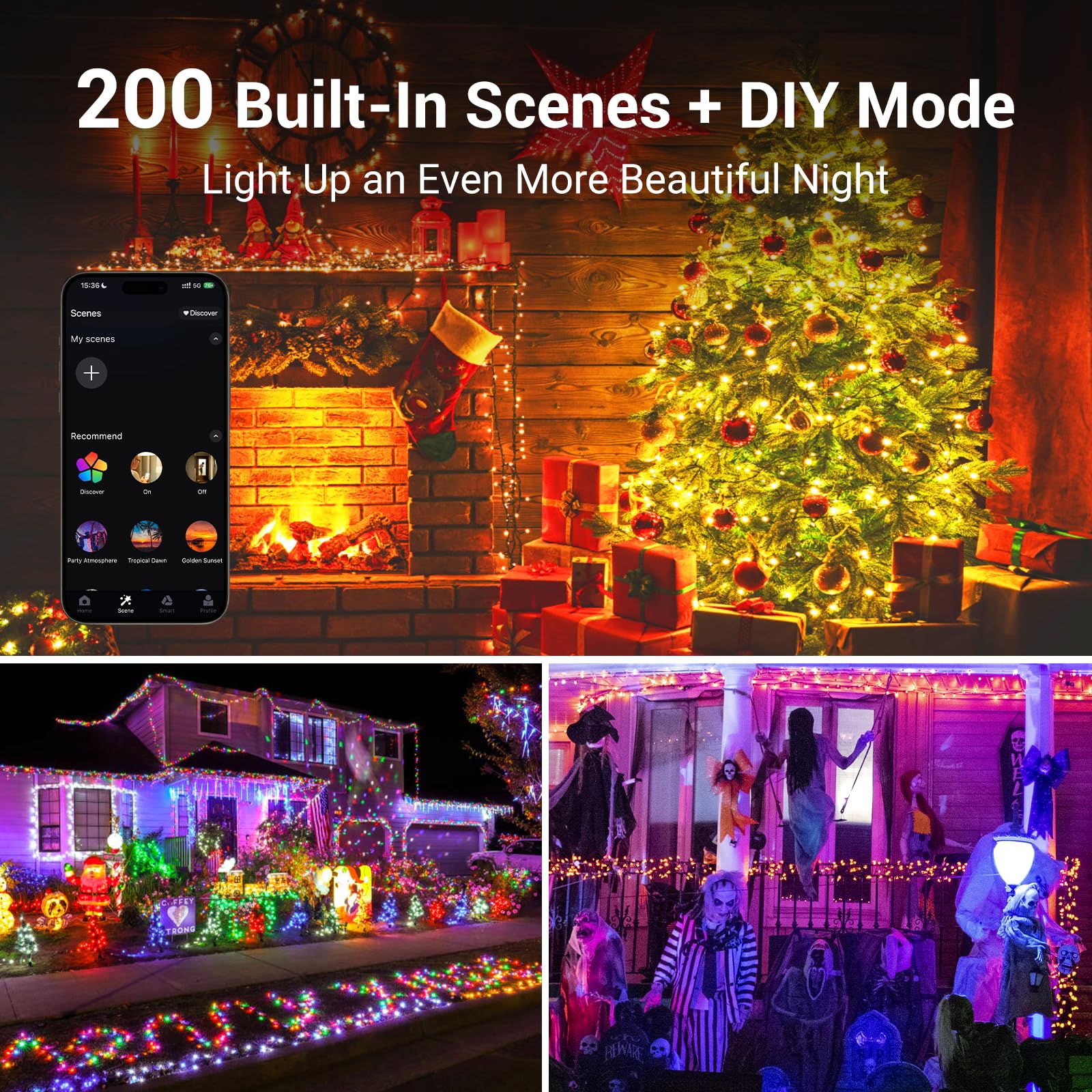 quntis-xmas-lights-lichterkette-30m-300-led-rgb-app-usb image 3