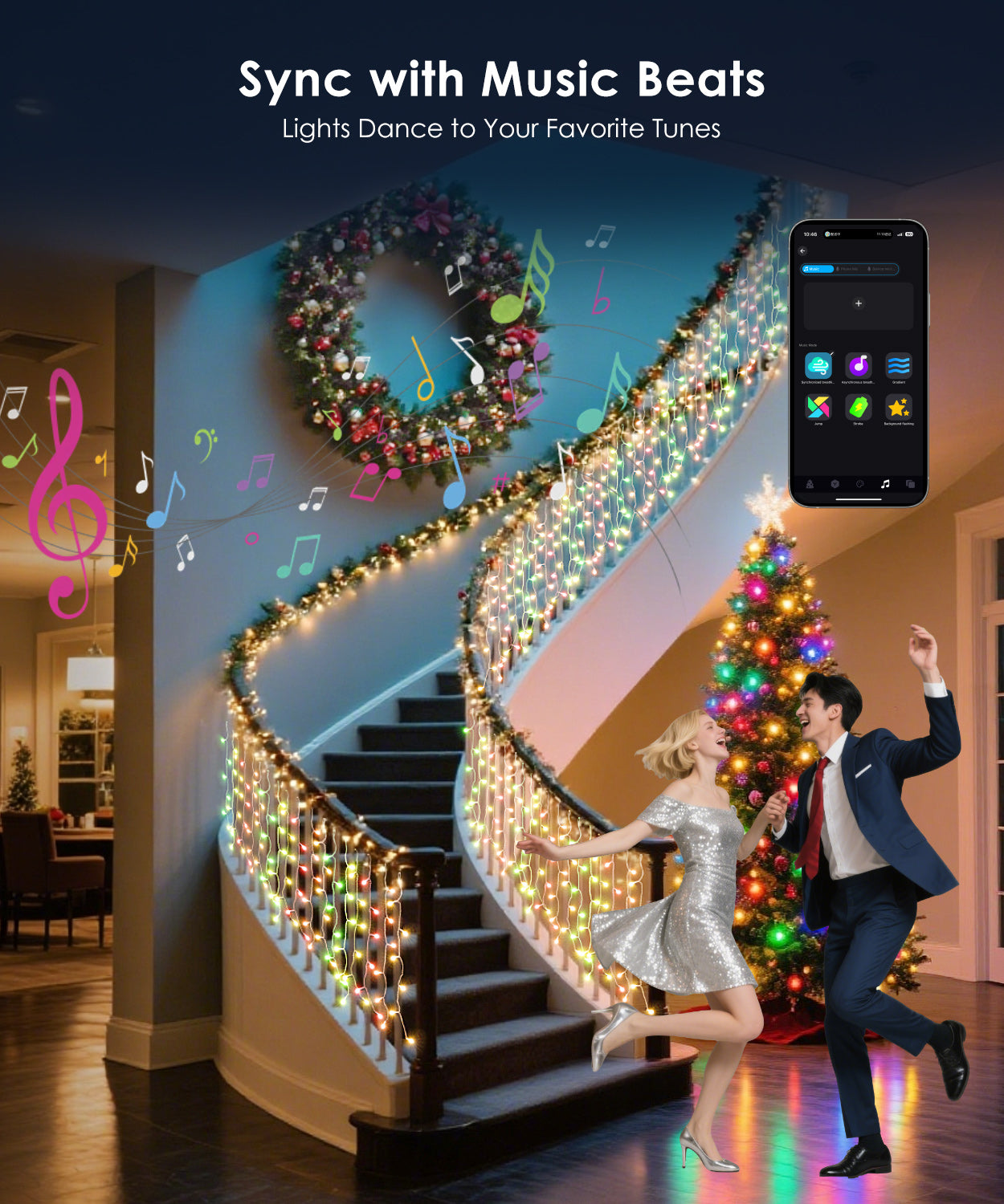 quntis-xmas-lights-rgbic-eiszapfen-lichterkette-5x0-6m-bunt-musik image 3
