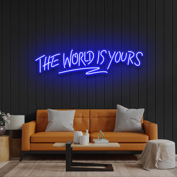 quntis-neon-signs-the-world-is-yours-pink-65-cm image 2