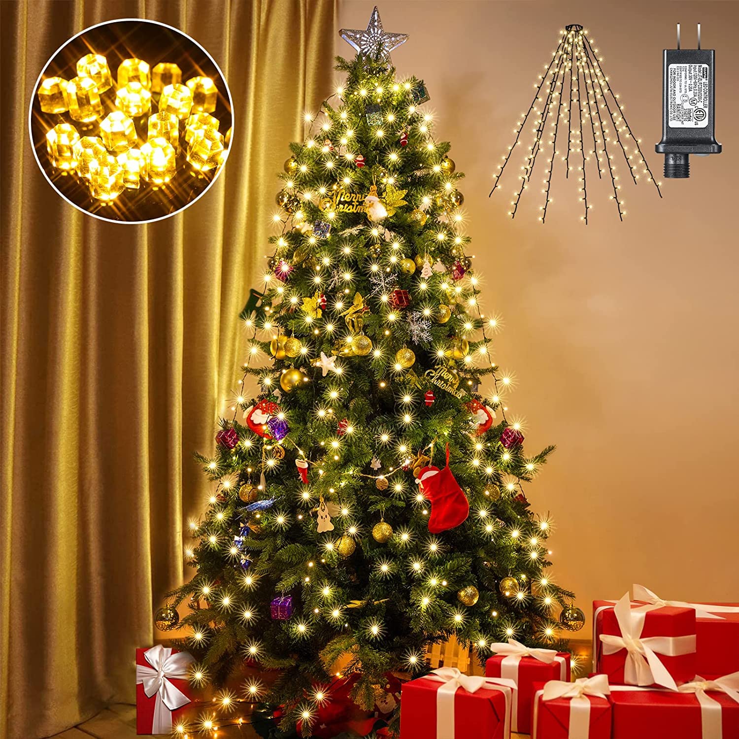 quntis-xmas-lights-400-led-christbaumlichter-warmwei image 1