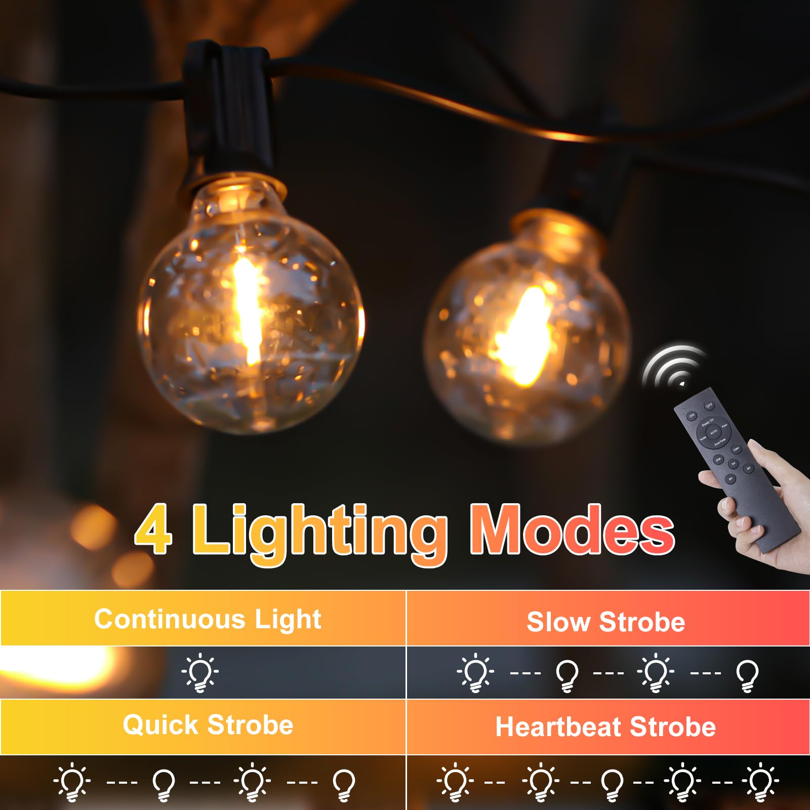 quntis-led-solar-106ft-g40-lichterkette-warmwei-fernbedienung image 8