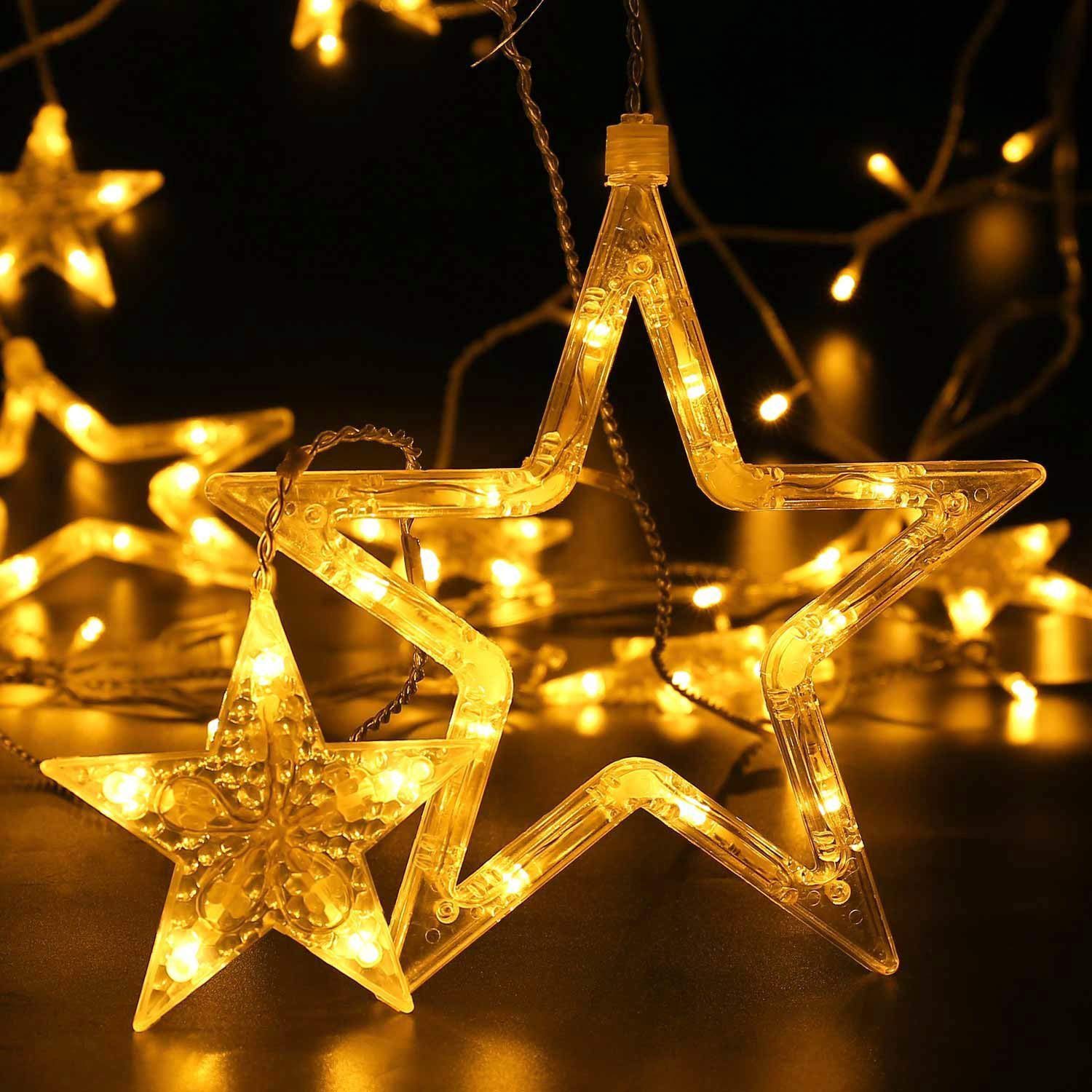 quntis-xmas-lights-lichtervorhang-sterne-138-led-warmwei image 4