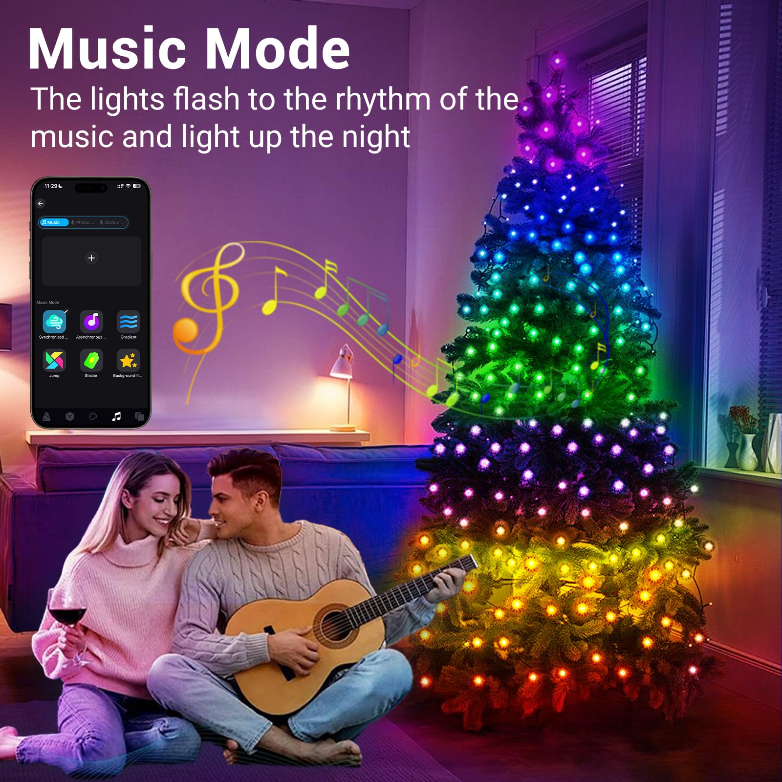quntis-xmas-lights-lichterkette-30m-300-led-rgb-app-usb image 4