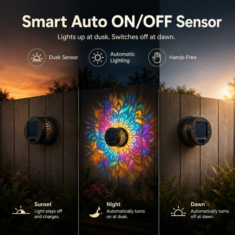 quntis-mandala-solar-zaunlichter-bunt-led-2er-set-ip65 image 3