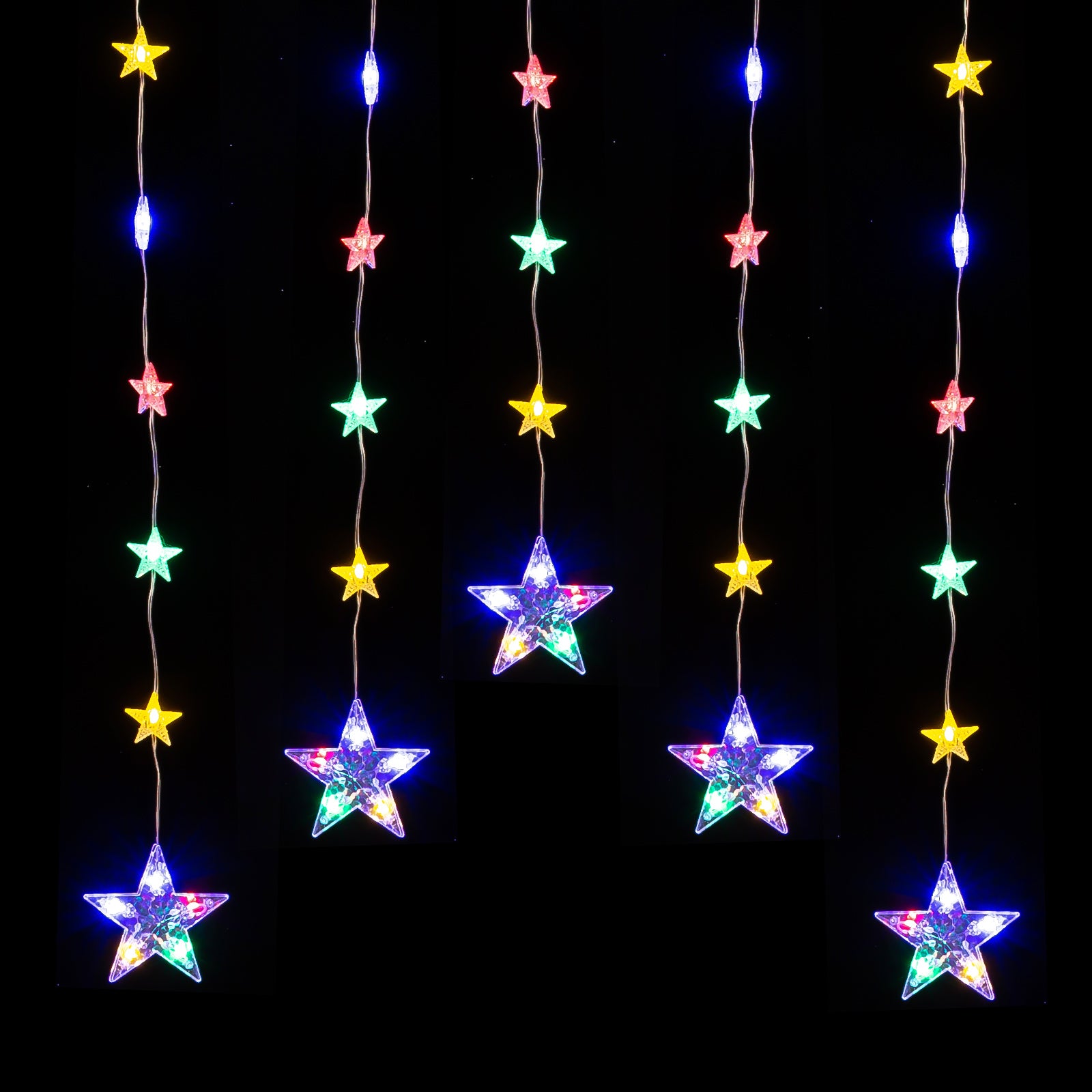 quntis-xmas-lights-sternenvorhang-52-led-bunt image 3