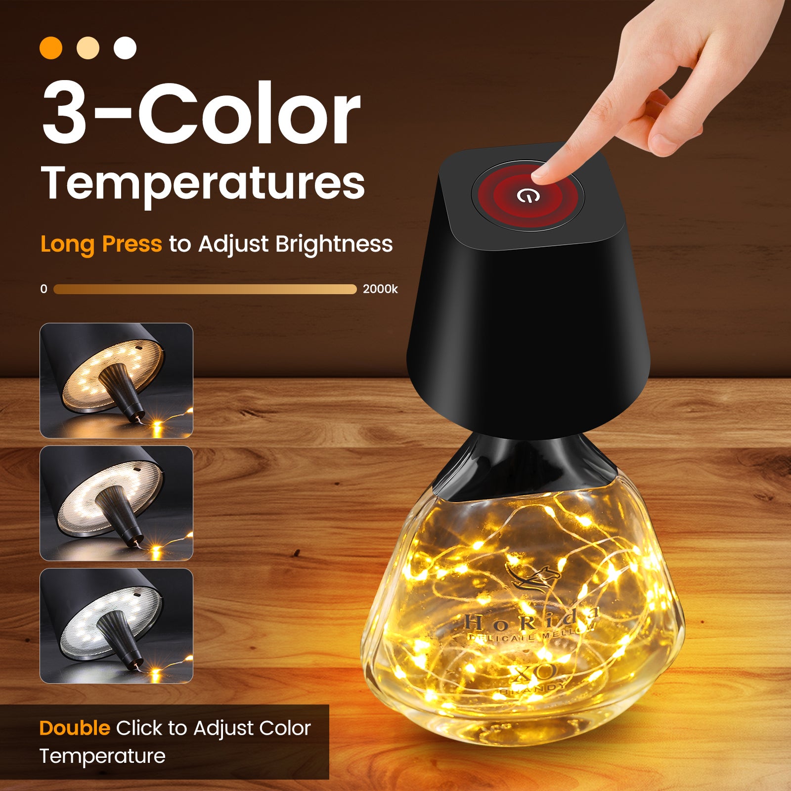 quntis-flaschenlampe-akku-schwarz-1-st-ck-touch-dimmbar image 4