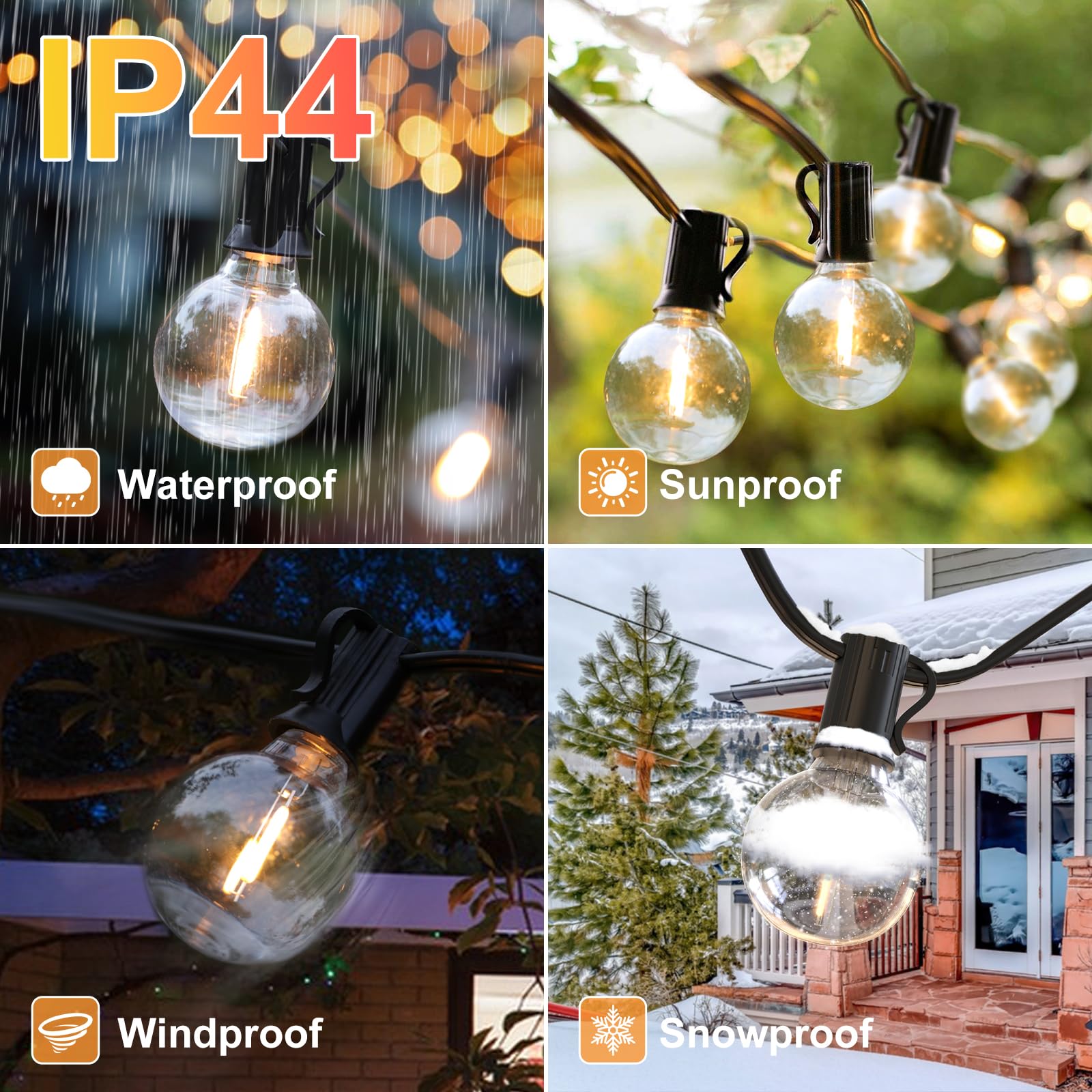 quntis-led-solar-106ft-g40-lichterkette-warmwei-fernbedienung image 4