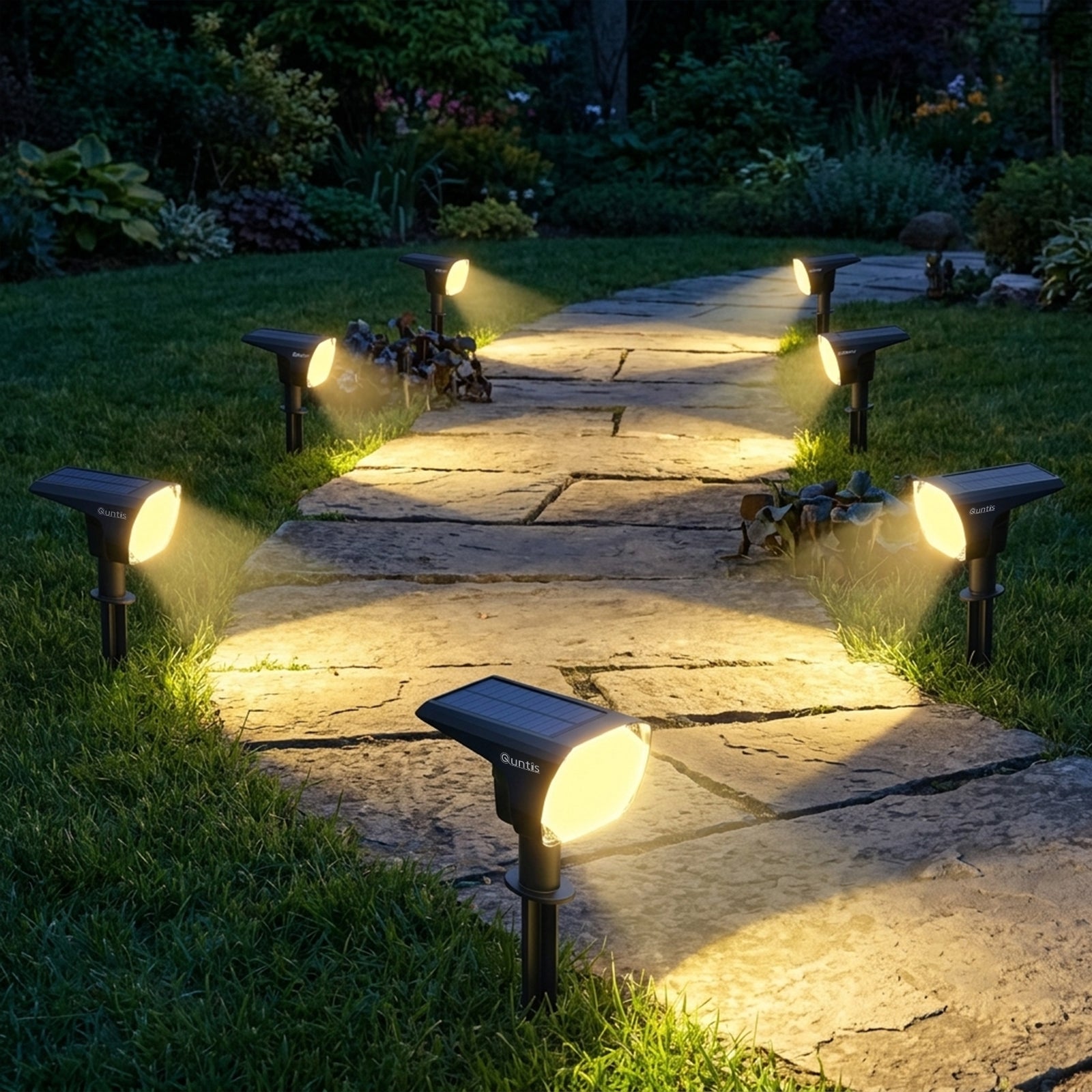 quntis-led-solar-lights-spot-28-led-warmwei-2700k-6er-pack-usb-c image 5